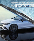 Pair Of 18 Plus 18 Inch Windshield Wiper Blades For Ford Ranger And Chevy Hhr All Season Rubber Wipers with Jingou Wiper on car.