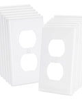 Duplex Receptacle Wall Plate One Gang 4.5 By 2.75 Inch White Pack Of 12 Premium Quality Impact Resistant Shatter Proof Heat And Fade Resistant