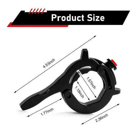 Motorcycle Cruise Control Assist With Quick Release Button Anti Slip Throttle Lock For Hassle Free Long Haul Rides And Zero Wrist Fatigue Universal Handlebar Setup For All Street Bikes Black size dimensions 4.53x2.36x1.77 inches