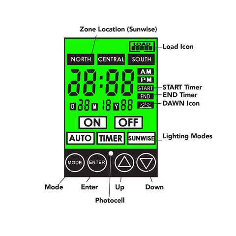 Control panel interface of Smart Low Voltage AC Transformer With WiFi Control And App 200W 120V And 12V Outlets Indoor Outdoor ETL Certified