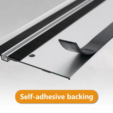 Splinter Guard Replacement Strip for Track Saw Guide Rail 118 Inch Roll - self-adhesive black rubber strip detail