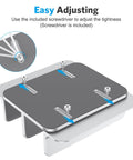 Adjustment screws on Dual Dock Vertical Laptop Stand With Aluminum Desktop Frame, Adjustable Width, Supports Two Laptops Up To 17.3 Inch
