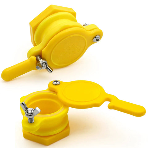 Two Pack Honey Gate Valves For Extractor, Pro Grade Durable Nylon Tap For Bee Hive Harvesting, Fits 5 Gallon Buckets, Easy Honey Extraction, Yellow, Great For Small Scale Beekeeping Enthusiasts