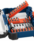 Open view of 44 Piece Impact Tough Screwdriver Bit Set in Custom Case System with Xtended Torsion Zone for 10X Longer Bit Life