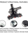 Electric Inverter Coolant Pump For Toyota Prius Hybrid 2004 And 2009 Direct Replace Water Pump Assembly with steel bracket and rubber gasket.