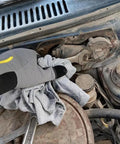 Industrial Recycled Gray T Shirt Rags 25 Lb Box For Heavy Duty Cleaning Wood Oil Paint Dirt Bulk Mechanic And Painter Rag Sets For Janitorial Tasks And Surface Maintenance used for engine cleaning