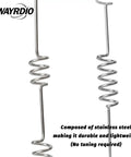 Close view of Dual Band 17 Inch NMO Mobile Antenna For VHF UHF 144/430 MHz Radios with stainless steel coil design.