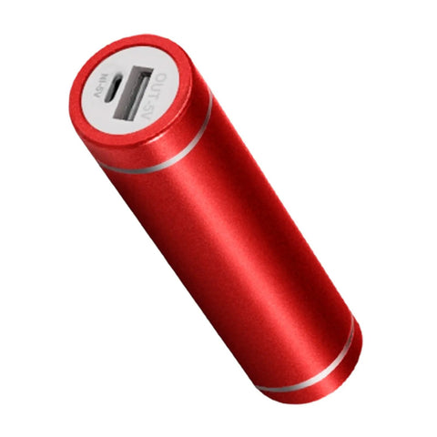 Hassle Free Diy Power Bank Kit Featuring Spring Loaded Battery Holder For 18650 And 21700 Cells Hella Tough Aluminum Alloy Shockproof Portable Charger Quick Swap, red aluminum portable charger perspective view.