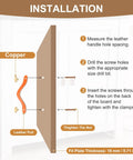 Installation guide for Orange Leather Drawer Pulls 4 Pack For Dresser Cabinets Cupboards And Closet Doors With 3.7 Inch Hole Center