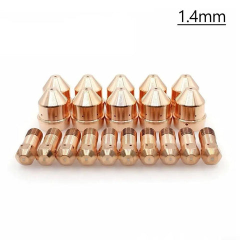 20Pcs Electrode And Nozzle Set For PT32 PT32EH Plasma Torch 1.4mm Nozzle Includes 10 Electrodes 0558001969 And 10 Nozzles 0558002837