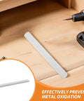 8 Pack White Plastic Tack In Drawer Glides With Ball Bearing Construction For Cabinets And Bins On Wooden Surface