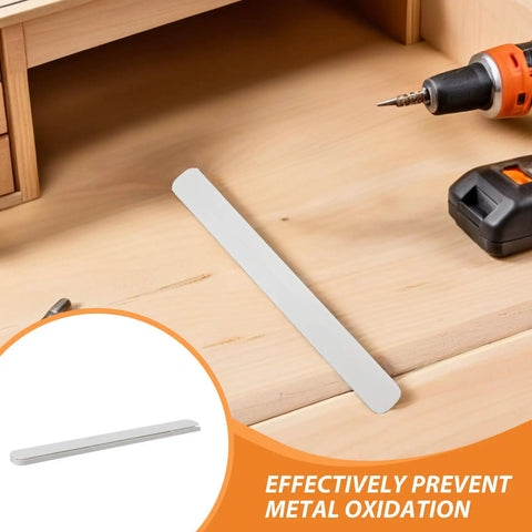 8 Pack White Plastic Tack In Drawer Glides With Ball Bearing Construction For Cabinets And Bins On Wooden Surface