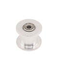 Top Tier Aluminum GT2 Idler Pulley With Slick Toothless Design And 8mm Bore For Snappy 10mm Timing Belts Rock Solid Pick For Epic 3D Printers And Cnc Machines Includes Five Quality Parts - Close-up view of aluminum pulley.