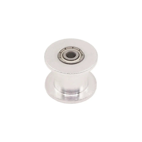 Top Tier Aluminum GT2 Idler Pulley With Slick Toothless Design And 8mm Bore For Snappy 10mm Timing Belts Rock Solid Pick For Epic 3D Printers And Cnc Machines Includes Five Quality Parts - Close-up view of aluminum pulley.