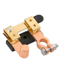 Heavy Duty Knife Blade Battery Cutoff Switch 12V 24V Negative Terminal for Cars RVs And Boats showing copper brass build and top post mount.
