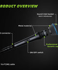 Diagram of Wired XLR Dynamic Microphone For Singing And Live Gigs, Cardioid Handheld Mic For Stage And Studio with features labeled