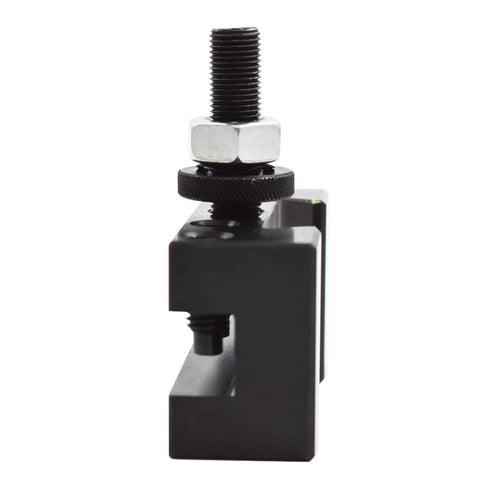 Hella Sturdy 250 101 Quick Change Tool Post Set For Mini Lathe And Metal Machining featuring a steel holder with screw locking mechanism.