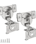 Four Pack One And Three Eighths Inch Overlay Regular Cabinet Hinges For Kitchen Face Frame Doors Self Closing With Quick Close 105 Degree Open Angle No Soft Close Easy To Install For Busy Kitchens