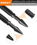 Close-up of a 1-Piece Nail Setter Dual Head Center Hole Punch with black oxide finish, featuring 1/8 and 3/16 inch spring-loaded heads.