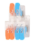 10 Pack Lever Wire Nut Connectors 2 In 4 Out Quick Wiring Connector Set with orange and blue levers