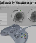 Xbox controller calibration interface with joystick focus, part of 4x TMR Joystick Replacement Kit With Desoldering Heating Plate For Xbox