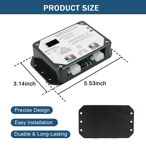 Dual Motor Synchronous Velocity RV Slide Controller Replacement Part 13398 D0 V Sync II dimensions and design detail