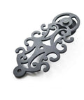 Decorative part of Double Sliding Barn Door Hardware Track Kit In Black Steel For Closet And Interior Doors, Bypass Rolling Set, 13.2Ft.
