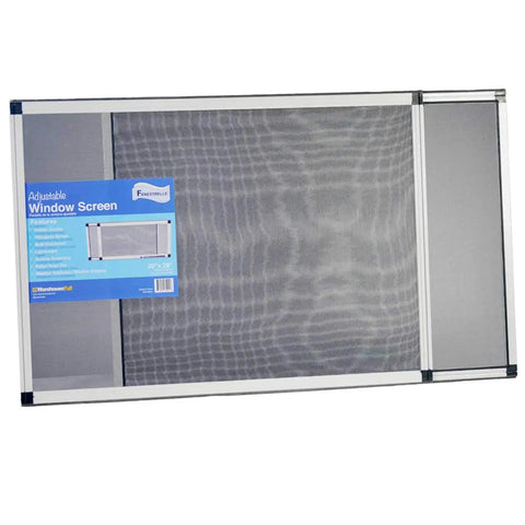 Expandable Window Screen Pack Of 2 For Double Hung And Sliding Windows, Fits 20 Inches High By 28 To 54 Inches Wide shown in packaging