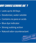 Text highlights features of Non Para Green Apple Scent Urinal Screen With Blue Dye Indicator Water Soluble Design Delivers Fresh Odor Control And Up To 30 Days Of Sanitation With Strong Sudsing Action Pack Of 12.