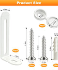 Heavy Duty Furniture Anchors For Baby Proofing 12 Pack White Anti Tip Wall Mount Kit components, sizes, and materials displayed.