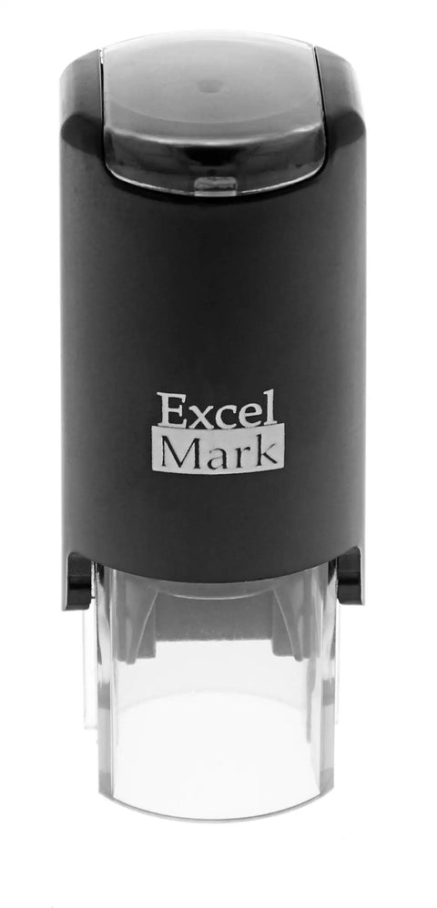 No Fuss Self Inking Stamp Kit With Two Boss Grade Rubber Office Stamps featuring a clear base and black housing for easy daily use.