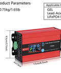 High-Efficiency MPPT Solar Charge Controller 30A 1200W with Step-Up to 48/60/72V for RV and Golf Carts, product dimensions