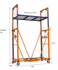 Heavy Duty Electric Forklift Lift, Smooth Operator Remote Scaffold with 2-5M height, 1.6M length, and locking casters.