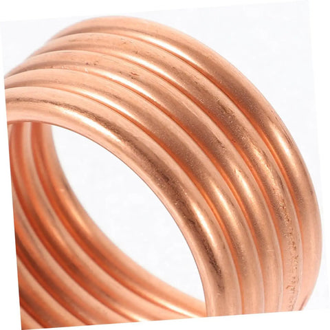 Close-up of copper Boat Motor Cooling Ring Water Cooling Sleeve For RC Yacht 540 Brush Motor Parts No Sweat Install Heat Dissipation