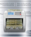 Fast Money Counter With Fake Bill Detector And LCD Display, UV MG IR DD HLF CHN Checks, Backup Battery, Counts Up To 1500 Bills