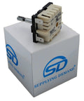 DG44-01002A 2087510 Electric Range Infinite Control Switch Replacement For Dual Surface Elements Fits Model Specific Ranges 240V 15A Energy Regulator AP4337066 PS4240803 Easy Install beige switch on box