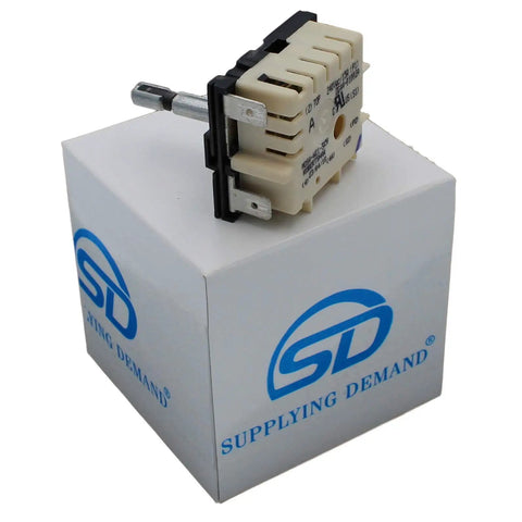 DG44-01002A 2087510 Electric Range Infinite Control Switch Replacement For Dual Surface Elements Fits Model Specific Ranges 240V 15A Energy Regulator AP4337066 PS4240803 Easy Install beige switch on box