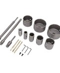 Awesome 7 Piece Concrete Hole Saw Kit With Tungsten Steel Bits And SDS Plus Shank For Brick Stone Wall Jobs Including Dust Bag To Tackle Any Tough Drilling Job With Ease, 7-piece set with multiple hole saw sizes and SDS bits