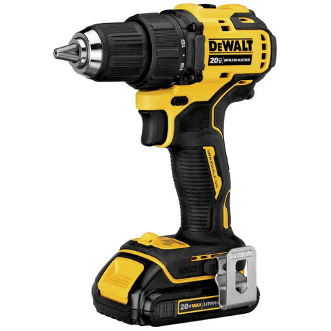 Compact 20V Cordless Drill And Driver Kit With Brushless Motor Half Inch Chuck Ultra Lightweight At Two Point Four Pounds