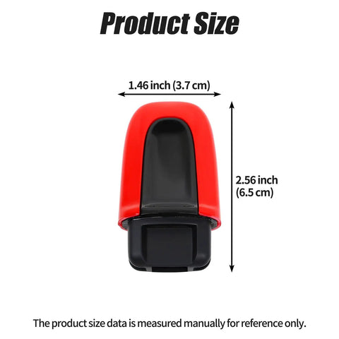 Red ABS Start Stop Button Cover For Porsche Macan Cayenne 2011 To 2017 718 2016 To 2024 size dimensions 1.46x2.56 inches