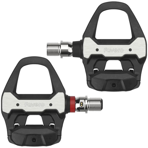 Assioma Pro RS1 Single Side Power Meter Pedals With Cleats, Shimano SPD SL Compatible, ultra lightweight design, top view.