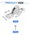 Two Piece Sliding Door Keepers Set In Zinc Alloy For Glass Patio Doors With Mounting Screws 2.17 Inch Long By 0.39 Inch Wide