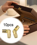 Rust Resistant Brass Barrel Cabinet Hinges Set, 10 Concealed Invisible Cylinder Hinges For DIY Crafts, low profile