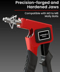Red setting tool for Molly Bolts For Drywall And Plaster Walls Range From 0.12 To 1.28 Inches, compatible with M3 to M8