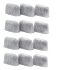 Premium Charcoal Replacement Coffee Filter Compatible With Standard Pour Over Dripper showing gray charcoal micropore filters stacked.