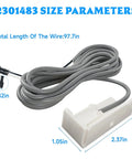 Magnetic Ice Bin Power Switch Assembly 2301483 Replacement For Manitowoc Ice Machines Plug And Play No Fuss Install With Durable High Quality Magnetic Components For Reliable Long Lasting Performance, gray 97.7in wire, 2.37in switch