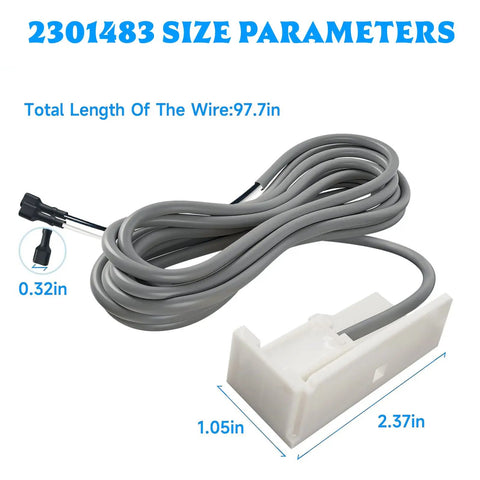 Magnetic Ice Bin Power Switch Assembly 2301483 Replacement For Manitowoc Ice Machines Plug And Play No Fuss Install With Durable High Quality Magnetic Components For Reliable Long Lasting Performance, gray 97.7in wire, 2.37in switch
