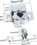 Dual Wheel Roller Catch Set 50 Pieces Stainless Steel Door Latch Lock Press Type Wardrobe Buckles Antique Bronze Finish