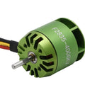 Green 4000KV Brushless Outrunner RC Motor For Drones, Helicopters, And Planes, durable aluminum housing, visible wiring, stable torque