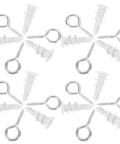 Drywall Self Drilling Anchors And Screws Kit showing nylon anchors and iron hooks for hanging on wallboard surfaces